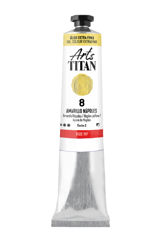 Titan Extrafine Oil 60ml Series 2 Number 8 Color Naples Yellow