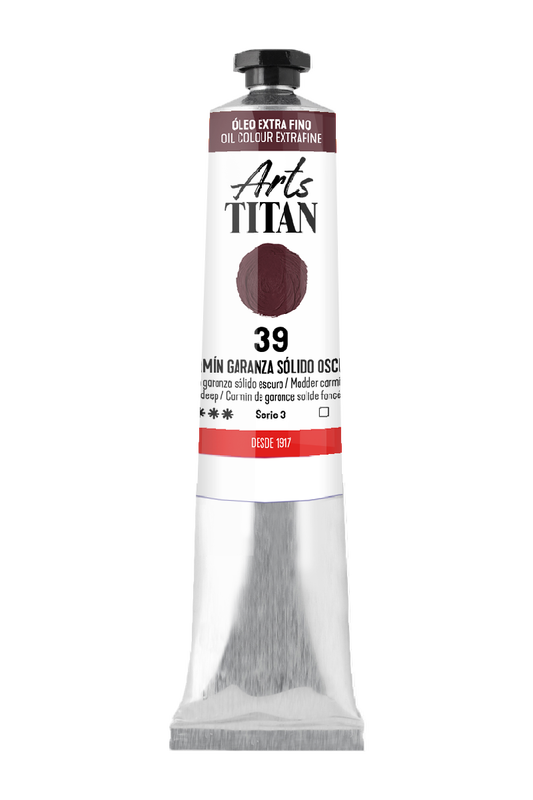 Titán Óleo ExtraFino 200ml Serie 3 Número 39 Color Carmín Garnaza Solido Oscuro