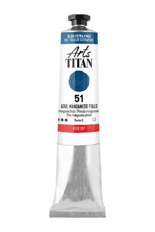 Titan Oleo ExtraFino 20ml Serie 2 Azul Manganeso Ftalo 51