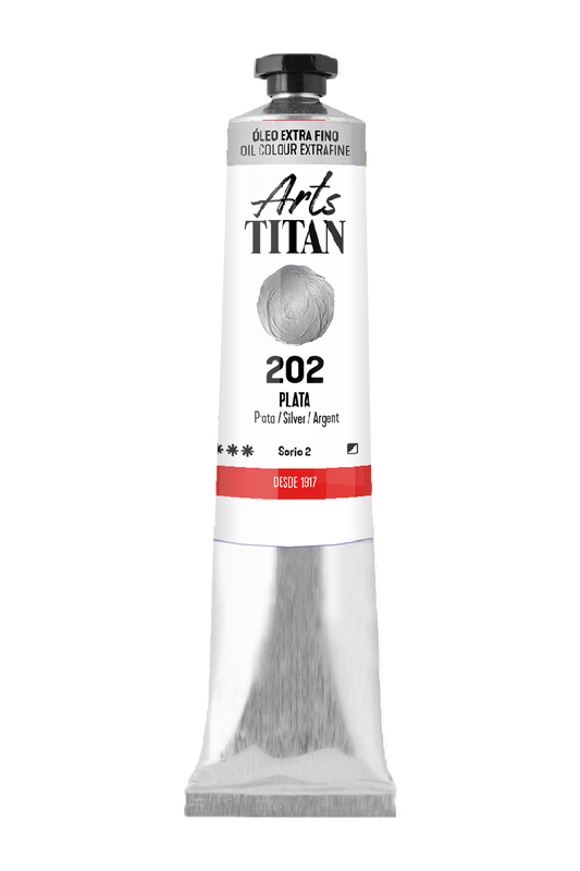 Titán Óleo ExtraFino 60ml Serie 2 Número 202 Color Plata Metalizado