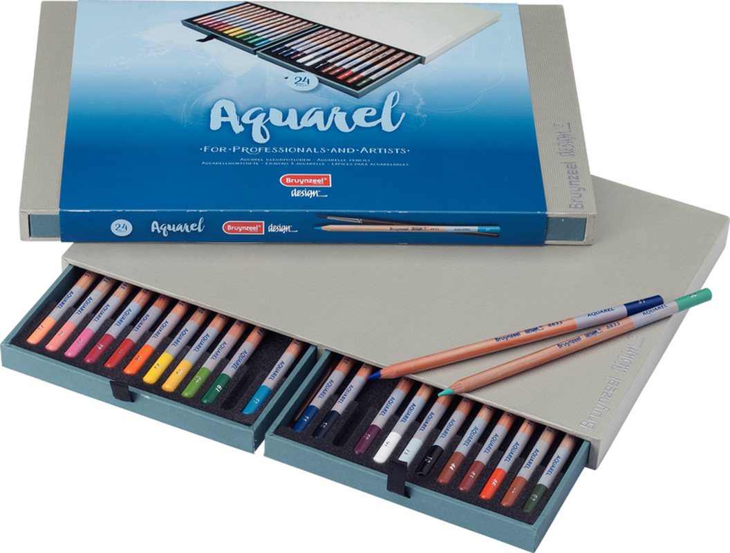 Bruynzeel Caja de 24 lápices acuarelables Design