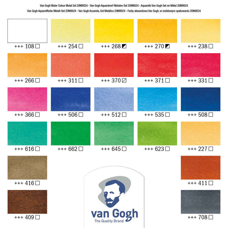 Van Gogh Aquarellkasten 24 x 1/2 Godet