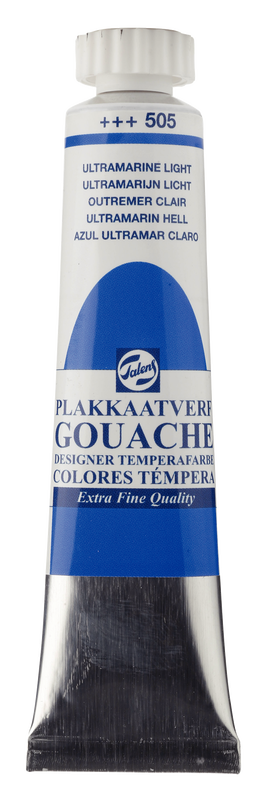 Talens Gouache extra fein, 20 ml Tube Helles Ultramarinblau Nr. 505