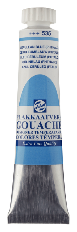 Talens gouache extra fine, 20 ml tube Cerulean Blue Nº 335