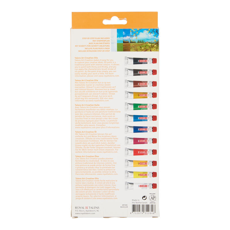 Art Creation Set of 12 tubes of Oil Paint x 12 ml