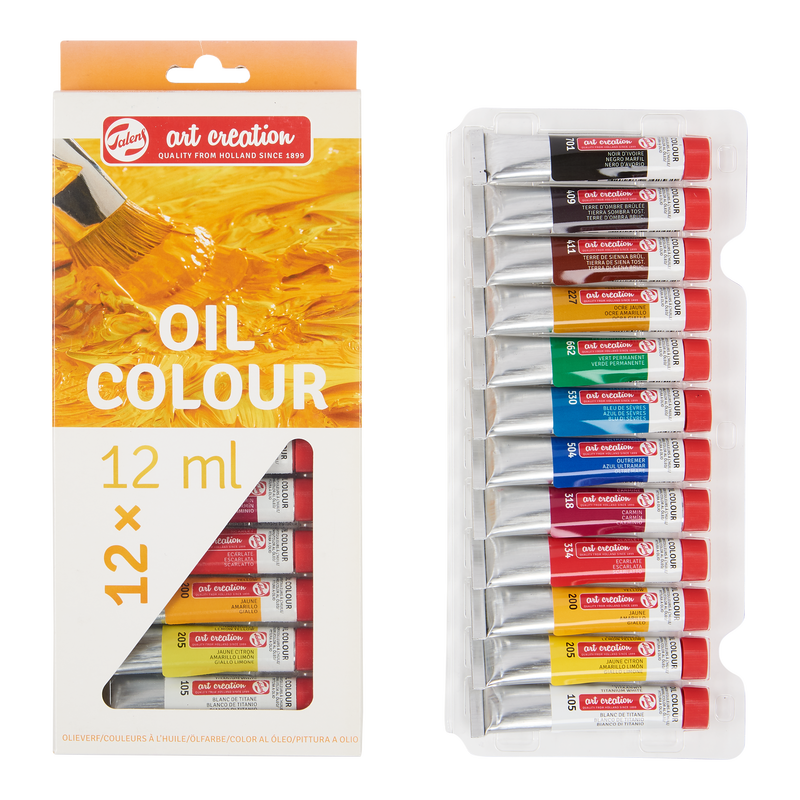Art Creation Set of 12 tubes of Oil Paint x 12 ml