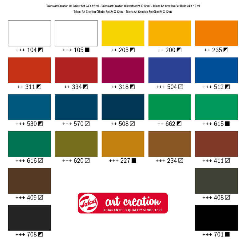 Art Creation Set de 24 tubos de Óleo x 12 ml