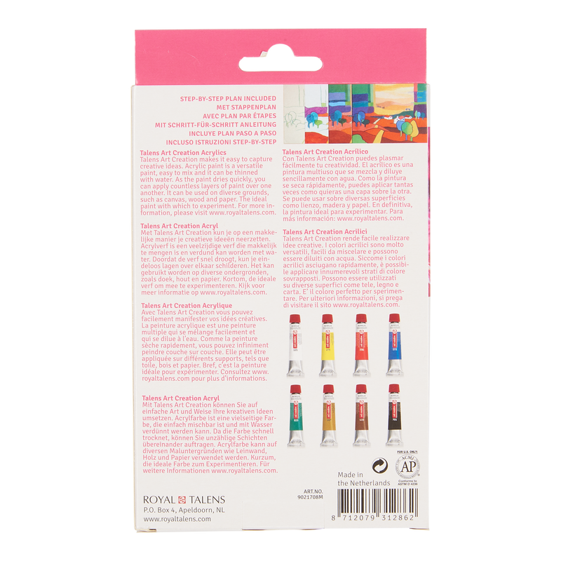 Art Creation Satz von 8 Tuben Acrylfarben x 12 ml