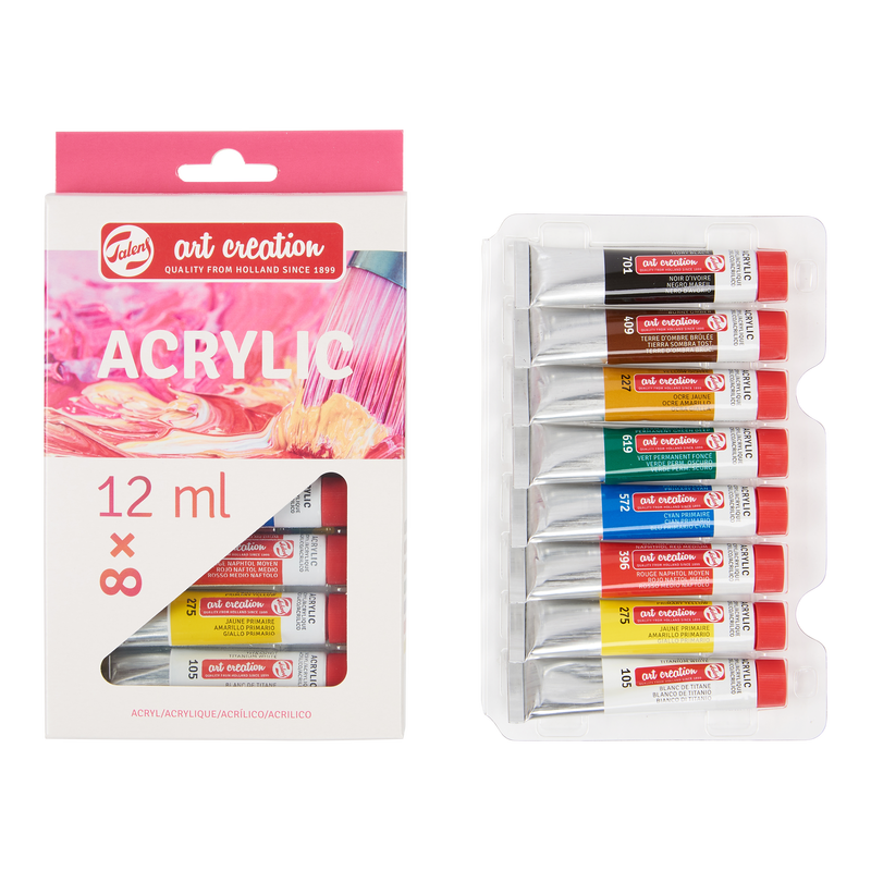 Art Creation Satz von 8 Tuben Acrylfarben x 12 ml