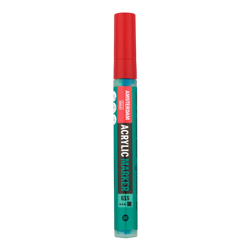 Amsterdam Rotulador Acrílico Punta Media Acrylic Marker Número 615 Color Verde Esmeralda