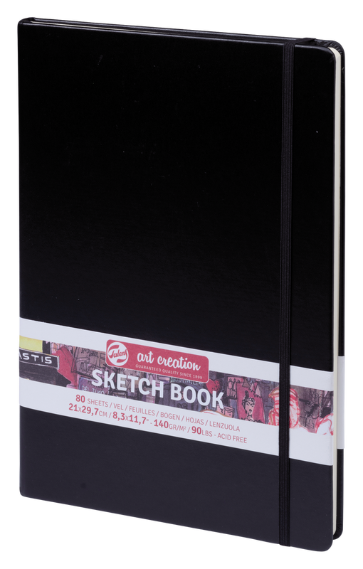 Art Creation Bloc Sketch Book Tapa Negra 140gr  21x29 7cm 80 Hojas