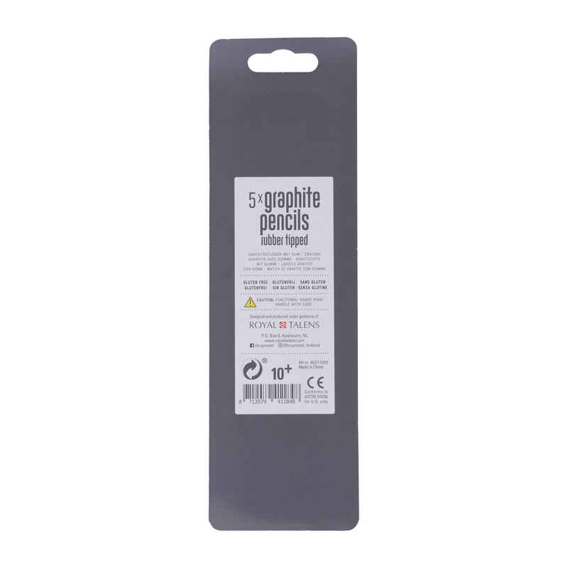 Set of 5 Graphite Pencils HB bruynzell