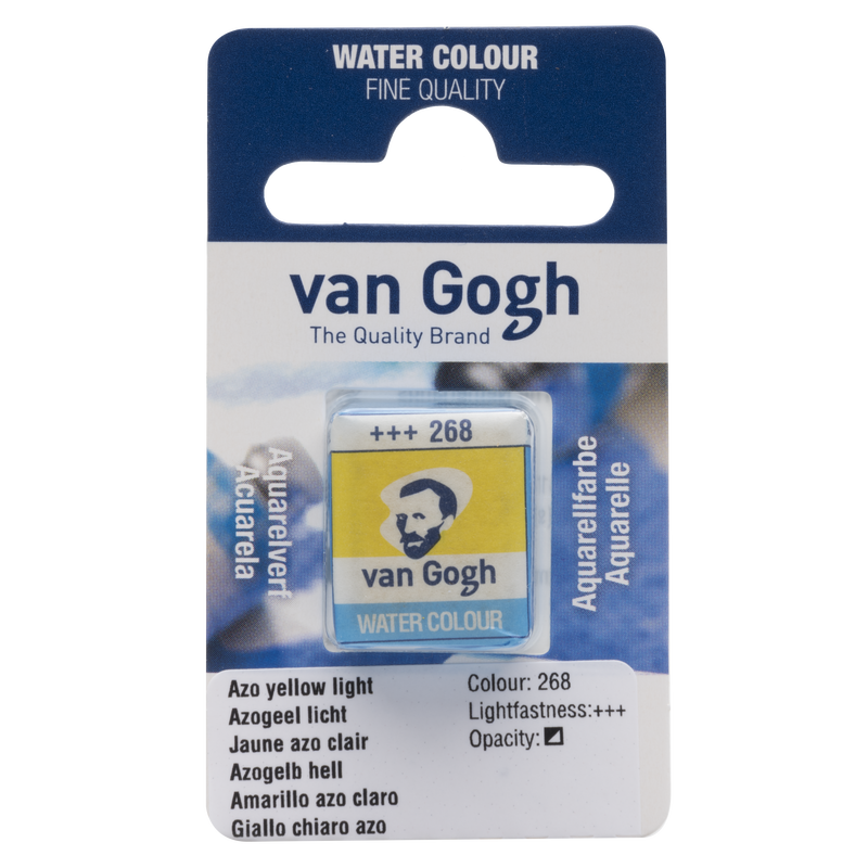 Acuarela Van Gogh Pastilla 1/2 Godet Nº 268 Color Amarillo Azo Claro