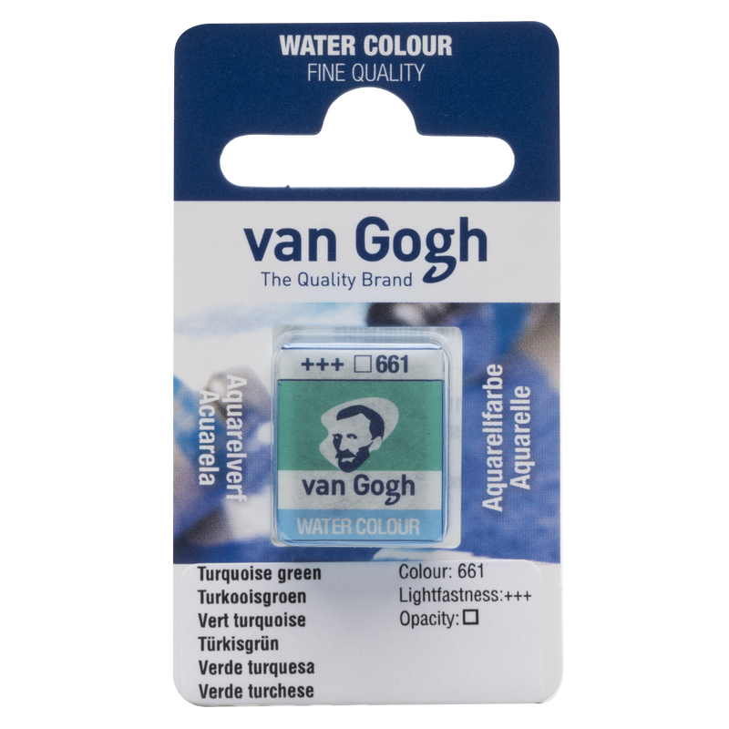 Watercolor Van Gogh 1/2 Godet No. 661 Color Turquoise Green