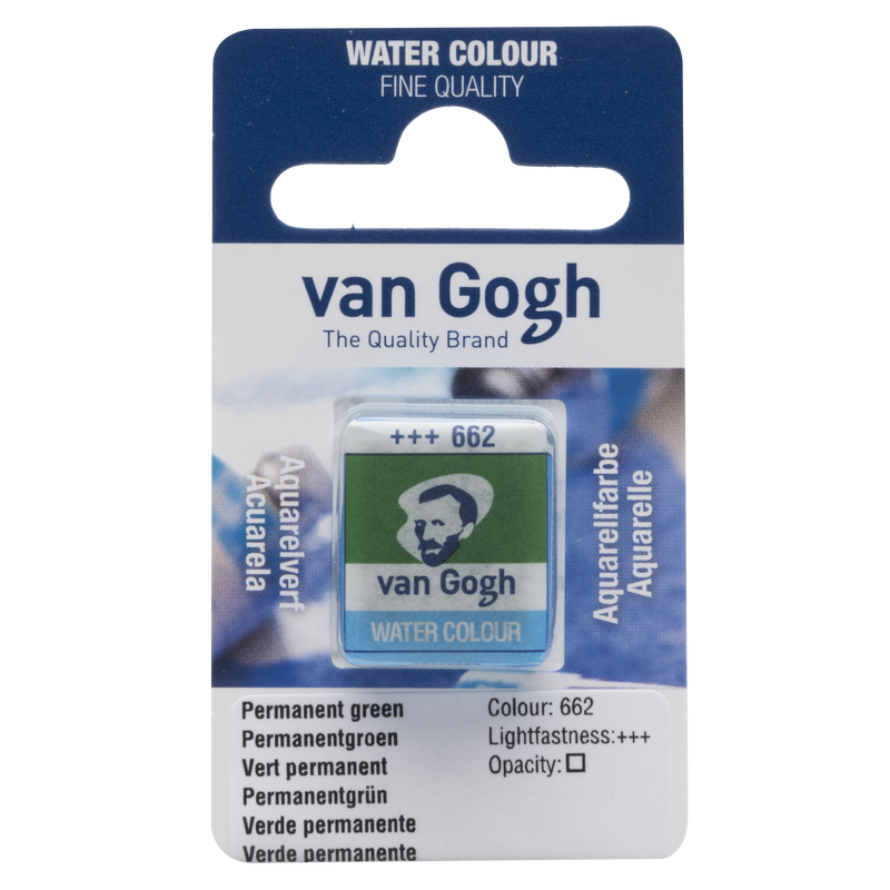 Van Gogh Aquarell Van Gogh 1/2 Godet Nr. 662 Permanente grüne Wasserfarbe