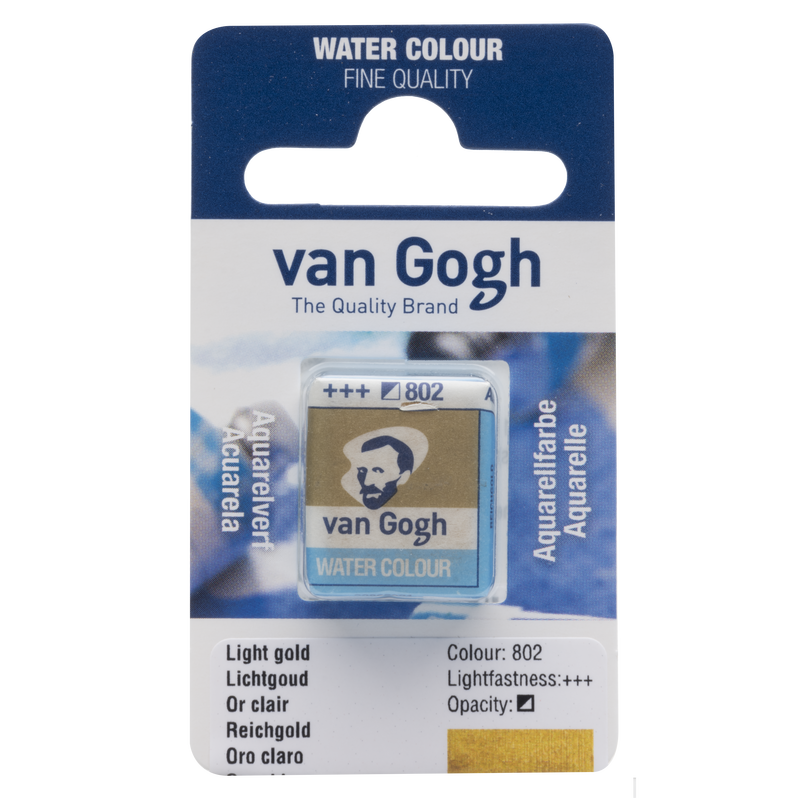 Van Gogh Watercolor Van Gogh 1/2 Godet No. 802 Light Gold Color