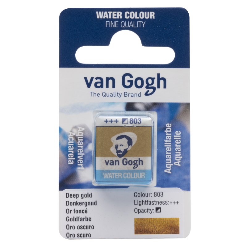 Acuarela Van Gogh Pastilla 1/2 Godet Nº 803 Color Oro Oscuro