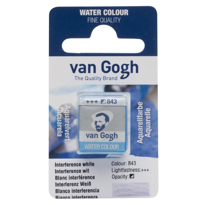 Acuarela Van Gogh Pastilla 1/2 Godet Nº 843 Color Blanco Interferencia