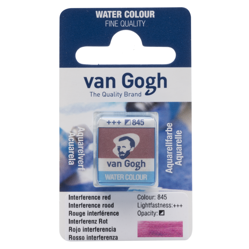 Watercolor Van Gogh 1/2 Godet No. 845 Red Interference Color