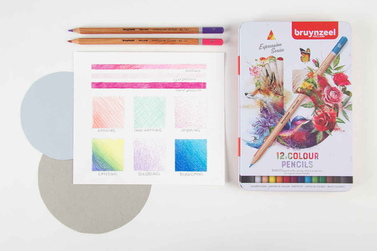 Bruynzeel Caja de 12 lápices de colores Expression Series