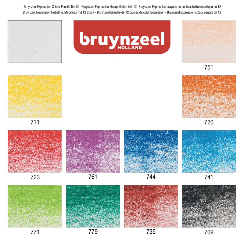 Bruynzeel Caja de 12 lápices de colores Expression Series
