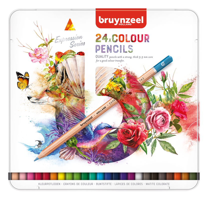 Bruynzeel Box of 24 colored pencils Expression Series