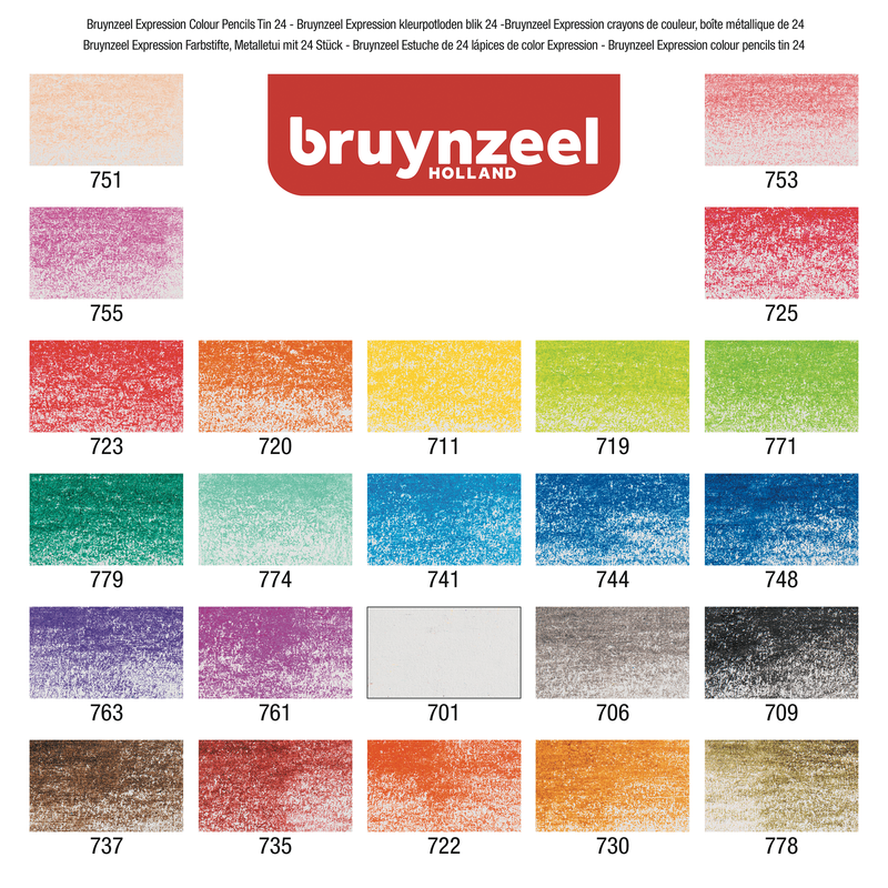 Bruynzeel Box of 24 colored pencils Expression Series