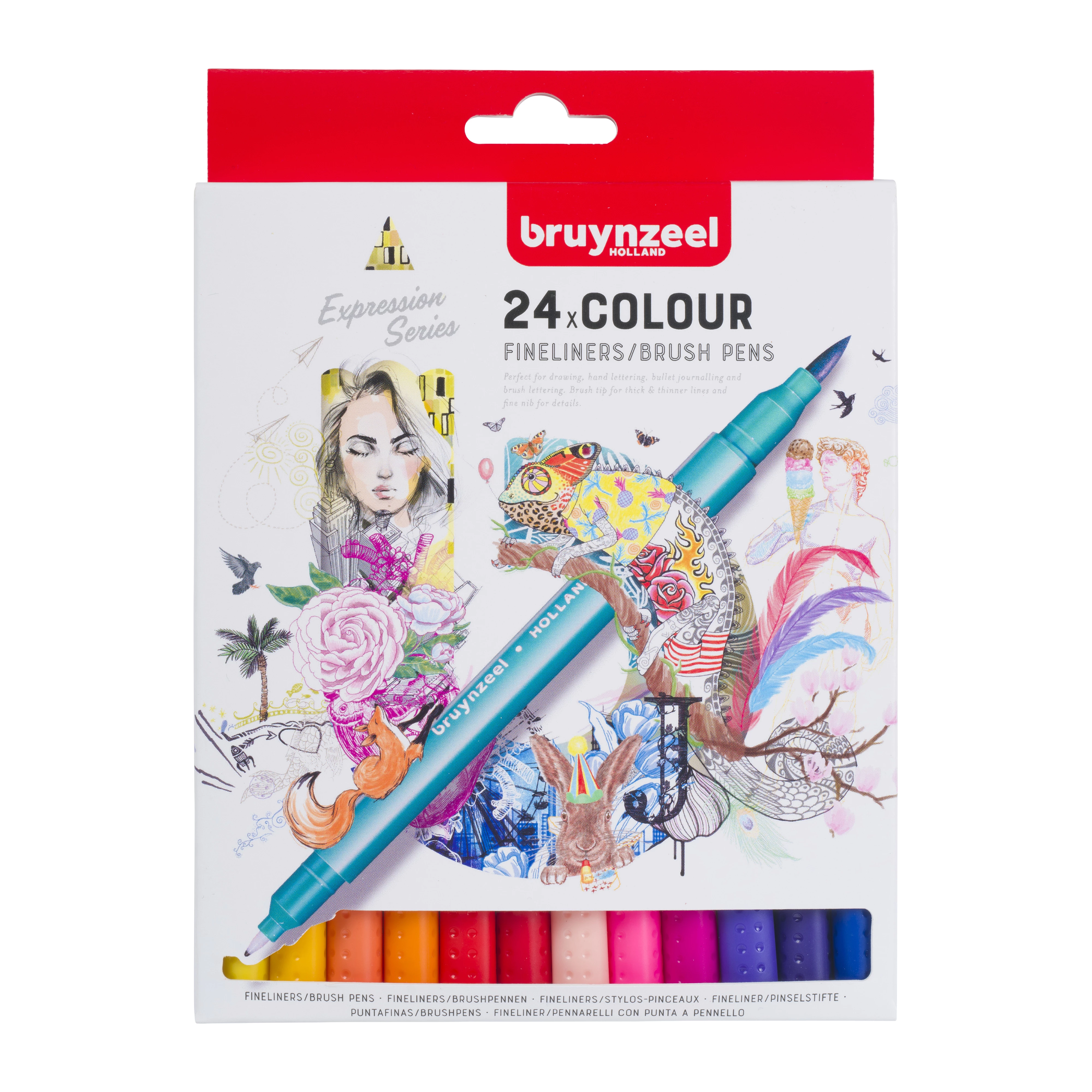 Bruynzeel Creatives puntafina / puntapincel 24 colores 