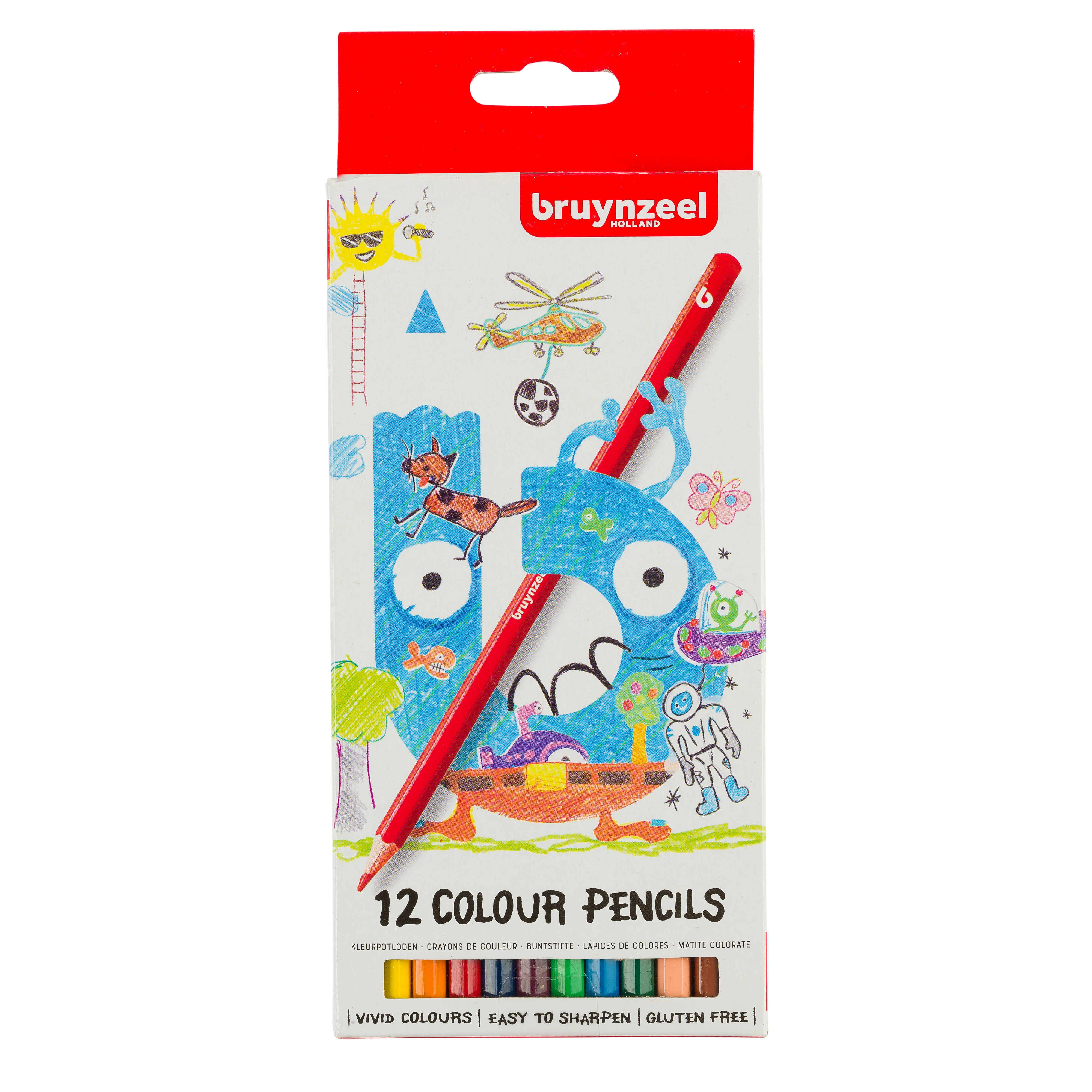Bruynzeel Estuche de 12 lápices de color Kids