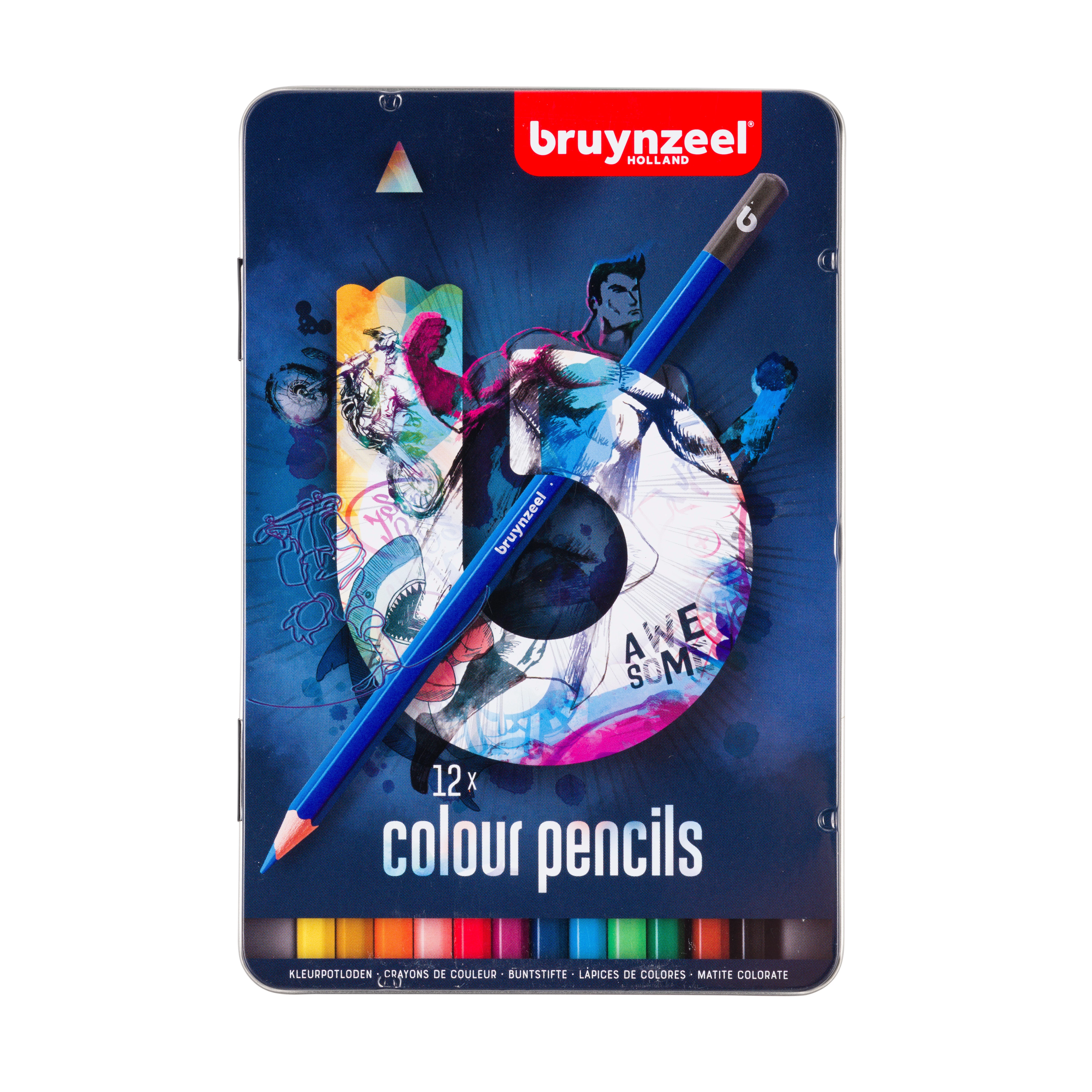 Bruynzeel Estuche de 12 lápices de color oscuros  