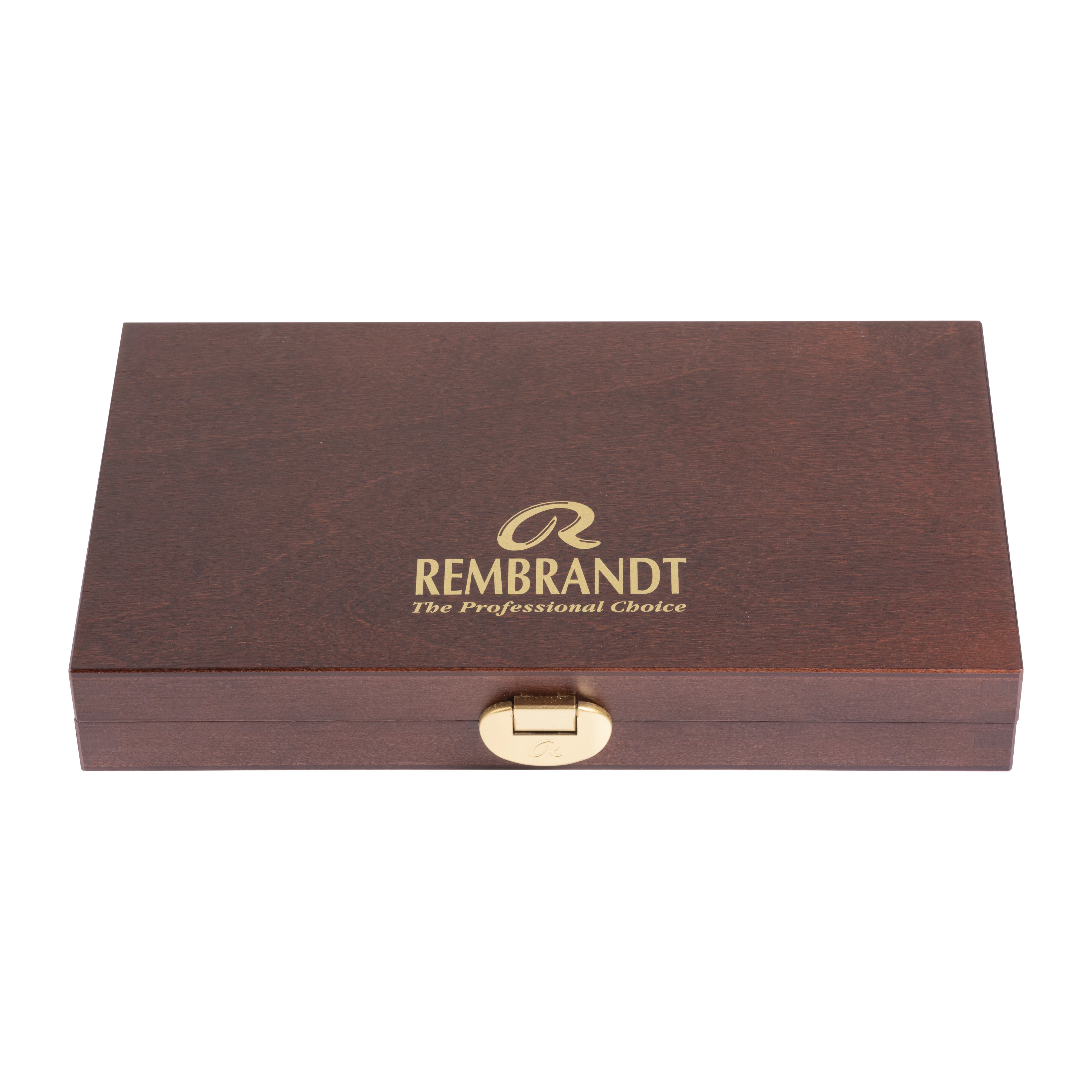 Rembrandt Acuarelas profesionales, set Traditional en caja de madera, 12 tubos de 10 ml + 2 accesorios, selección general de colores