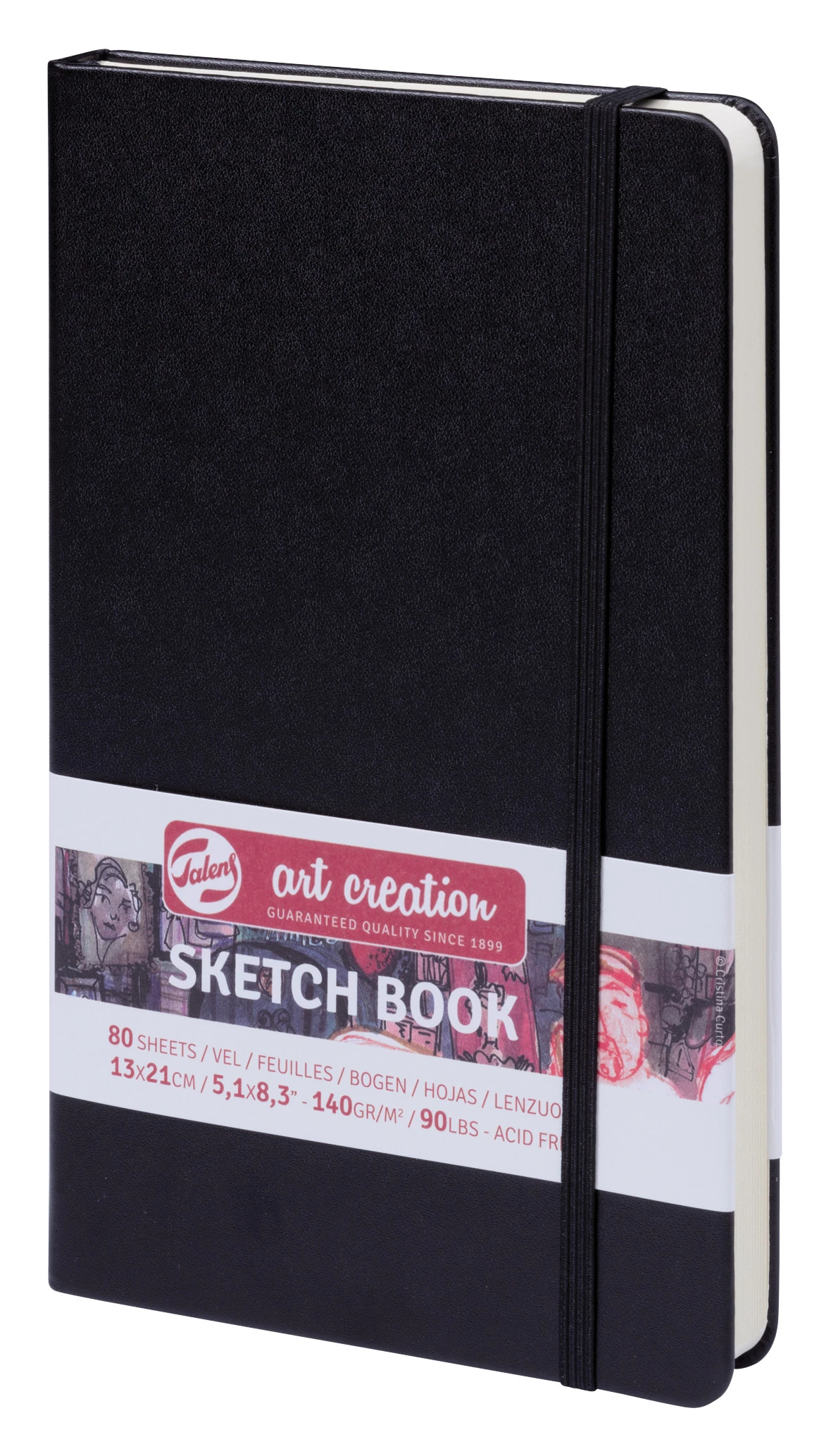 Talens Art Creation Cuaderno Bocetos Negro 13 x 21 cm 140 g 80 Hojas