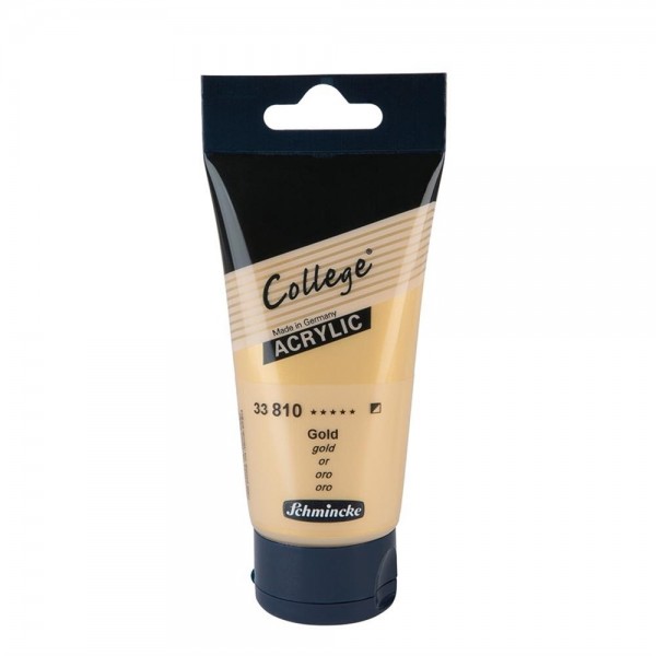 Acrylic College Schmincke 75ml Series 33 Number 810 Color Gold