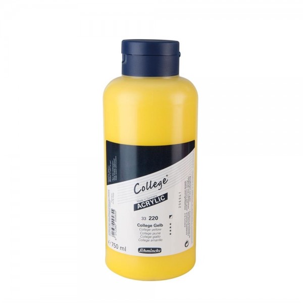 Acrylic College Schmincke 750ml Series 33 Number 220 Color College Yellow
