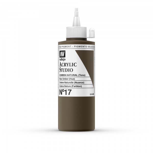 Acrylic Studio Vallejo 200ml Number 17 Color Natural Shade