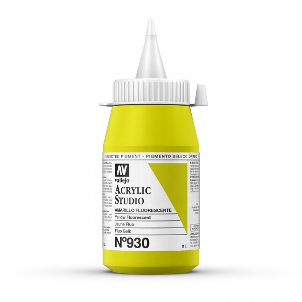 Acrylic Studio Vallejo 500ml Nummer 930 Farbe Fluoreszierendes Gelb