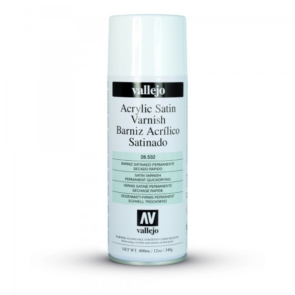 Vallejo Acrylic Satin Acrylic Varnish Spray 28 532 400ml