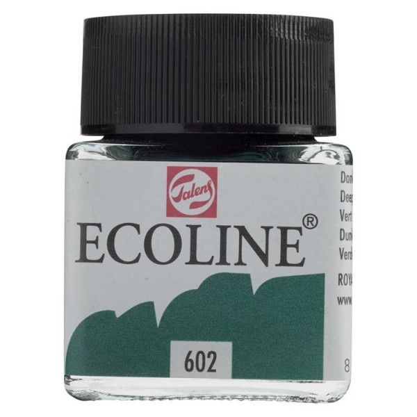 Ecoline Talens Liquid Watercolor Number 602 Color Dark Green 30ml