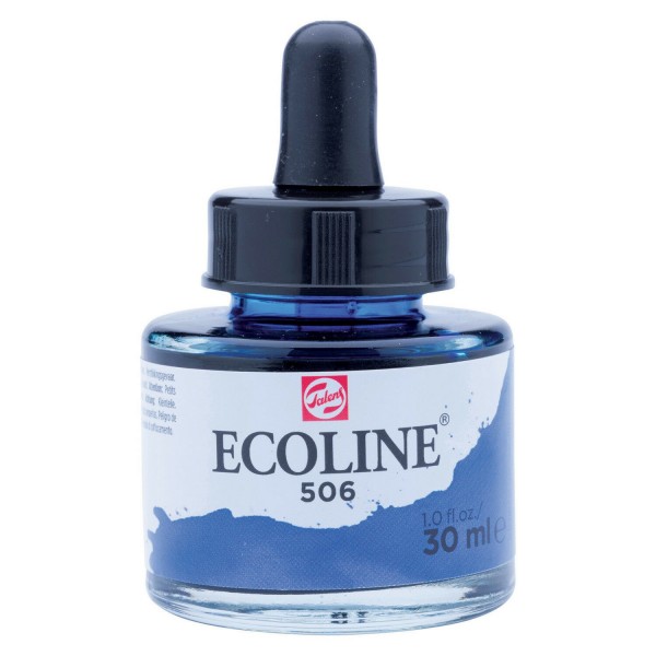Ecoline Talens Flüssige Aquarellfarbe Nummer 506 Farbe Dunkles Ultramarinblau 30ml