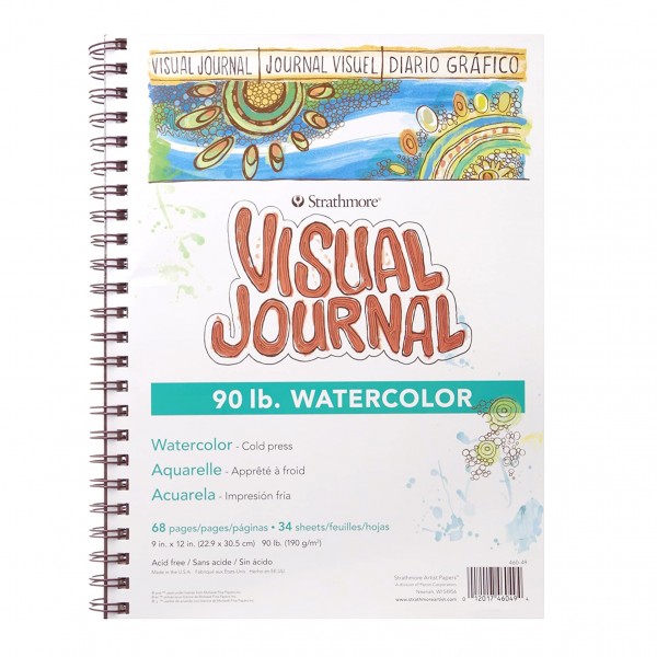 Strathmore Bloc Visual Journal para Acuarela 190gr 22 9x30 5cm 34 Hojas