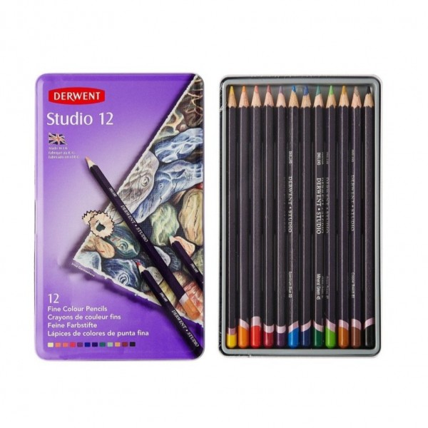 Derwent Caja de 12 lápices de color Studio 12