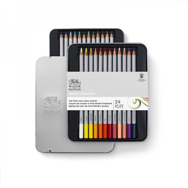 Winsor & Newton Caja de Lápices Lápices de color 24 lápices
