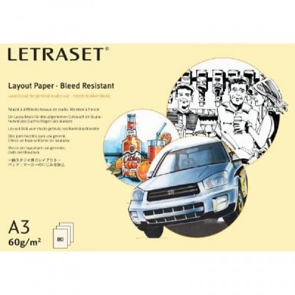 LetraSet A3-Block 60 gr. 80 Blätter
