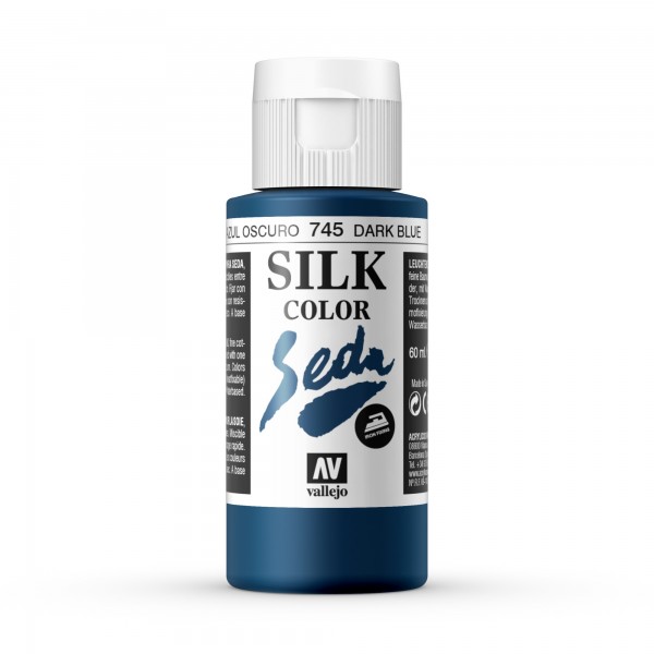 Pintura Para Seda Silk Color Vallejo Número 745  Color Azul Oscuro 60ml