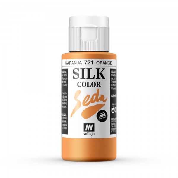 Pintura Para Seda Silk Color Vallejo Número 721  Color Naranja 60ml