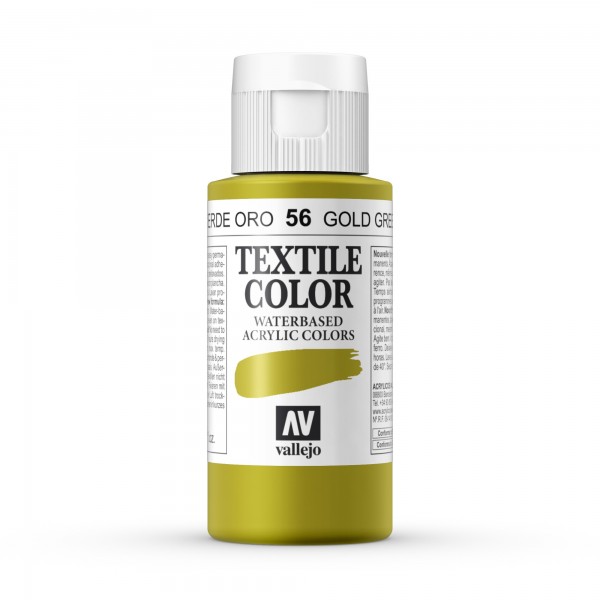 Pintura Textil Color Vallejo Número 56 Color Verde Oro 60ml