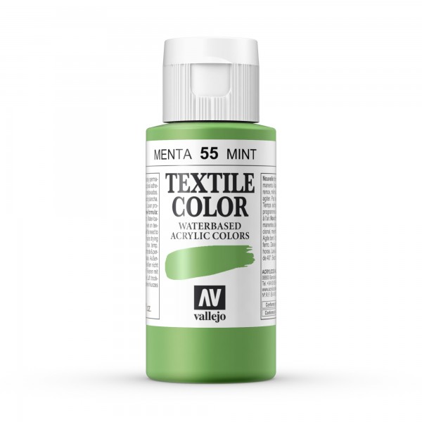 Vallejo Color Textile Paint Number 55 Color Mint 60ml