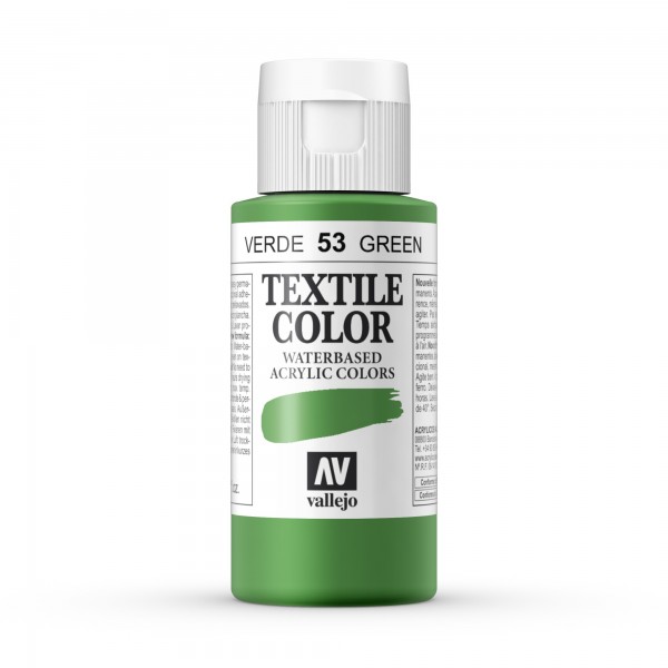 Pintura Textil Color Vallejo Número 53 Color Verde 60ml