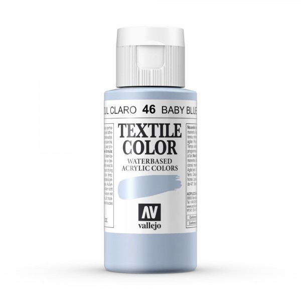 Vallejo Color Textile Paint Number 46 Color Light Blue 60ml