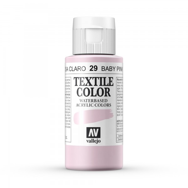 Pintura Textil Color Vallejo Número 29 Color Rosa Claro 60ml